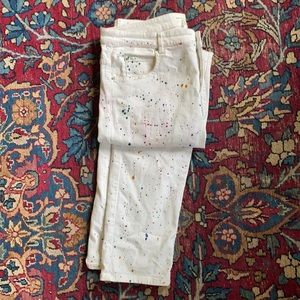 Isabel Marant Splatterpaint White Jeans size 31